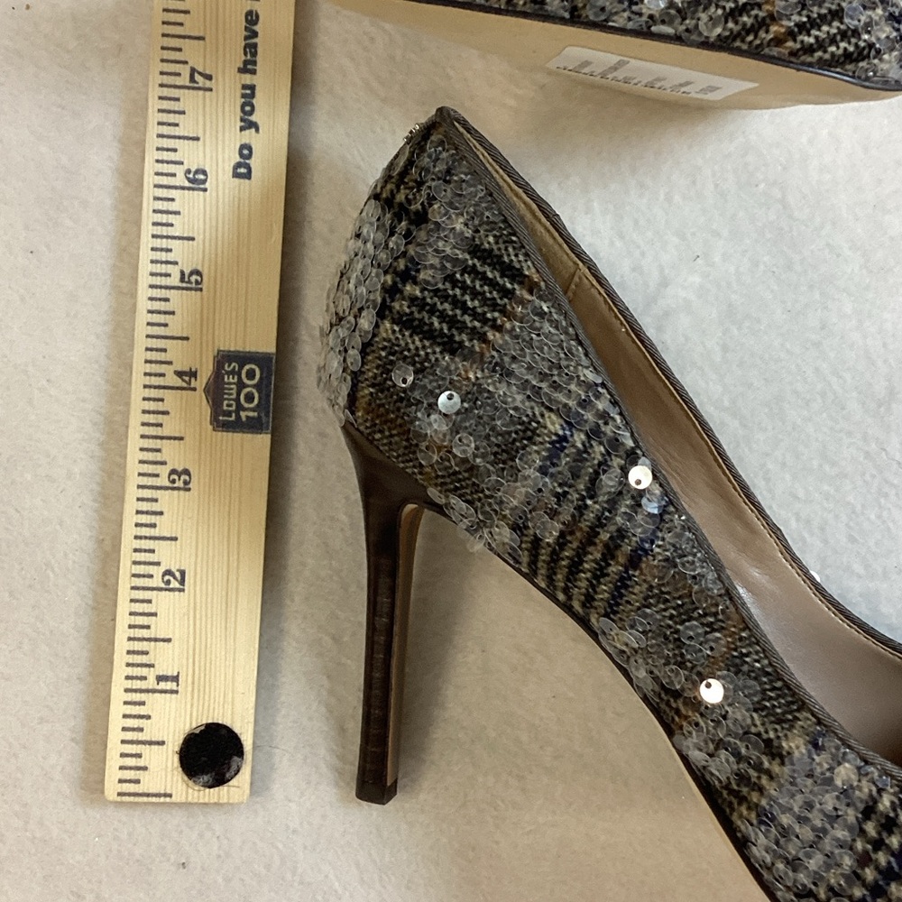 Sam Edelman Sequin Plaid Heels - Picture 2 of 5